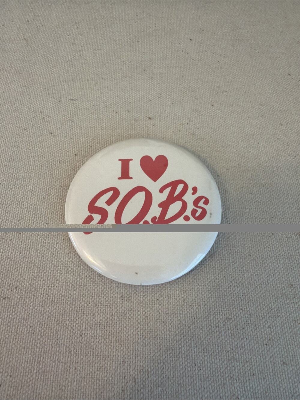 I HEART S.O.B.'s Round Button Pinback